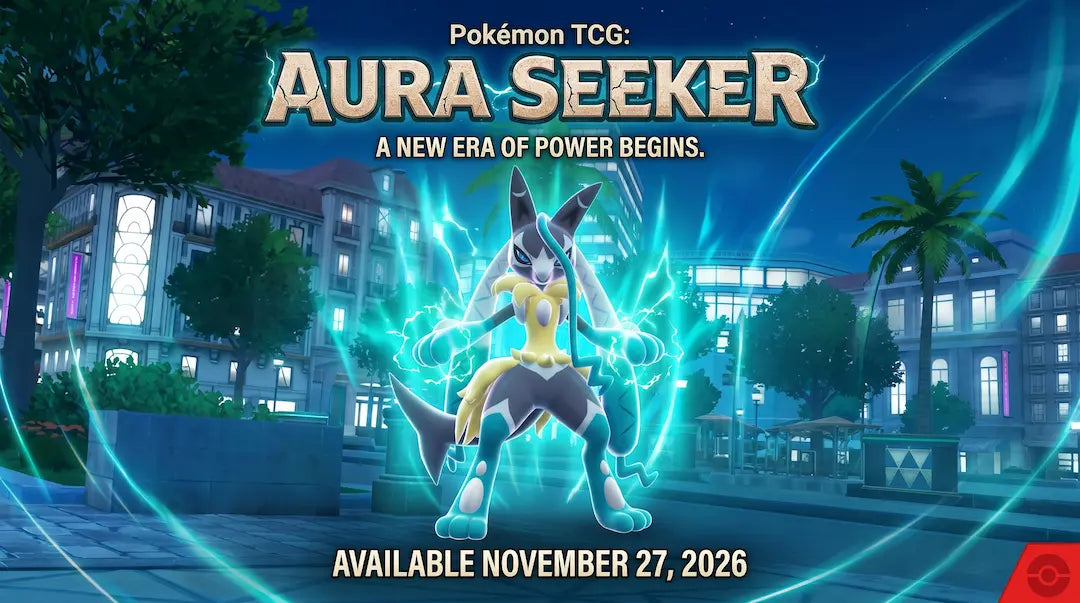 Pokémon TCG Aura Seeker: Release Date, Mega Lucario Z ex, and Everything We Know, available November 27, 2026.
