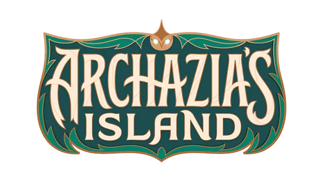 Set 7 : Logo de l'île d'Archazia présentant le titre de la collection du jeu de cartes à collectionner Disney Lorcana.
