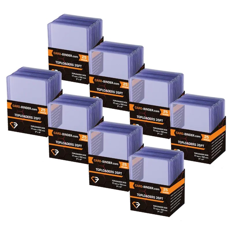 Standard Size Toploaders pack of 25 from cirdbinder.com, perfect for storing trading and gaming cards.
