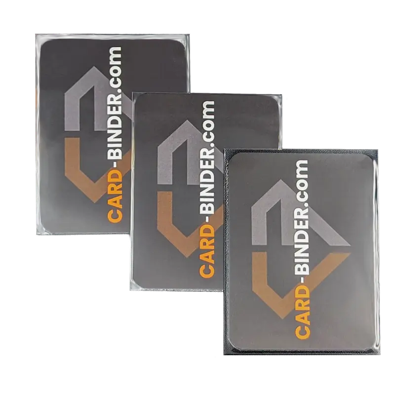 3 verschiedene Trading Cards mit Hülle