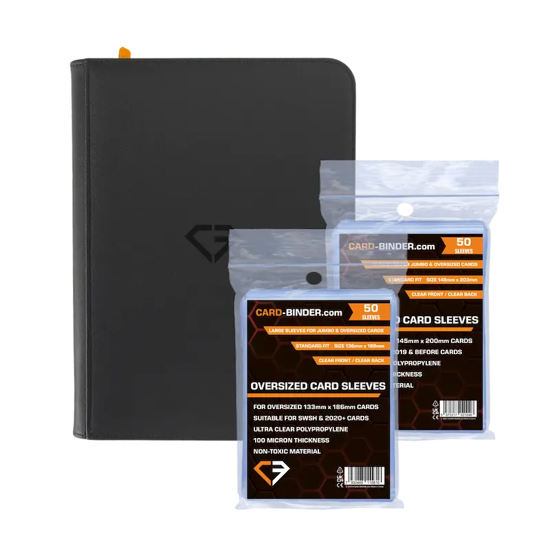 Jumbo Binder + Sleeves with oversized card sleeves for protecting Jumbo & Oversized card collection.