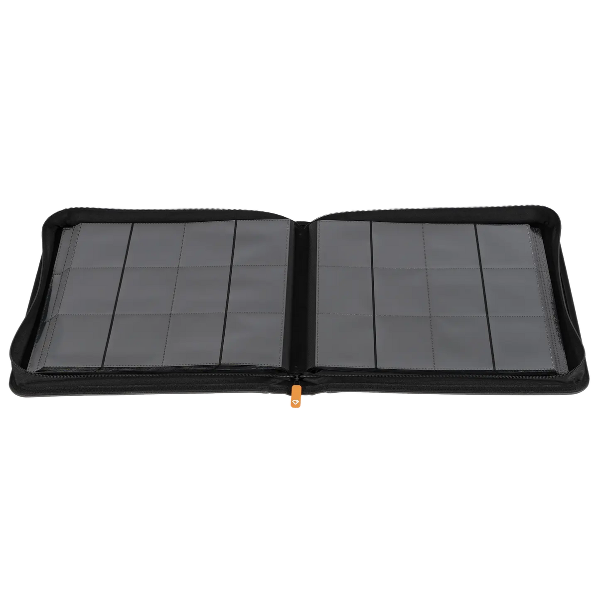Open 12 Pocket XL Card Binder showcasing slots for 720 standard trading cards, designed for easy card storage.