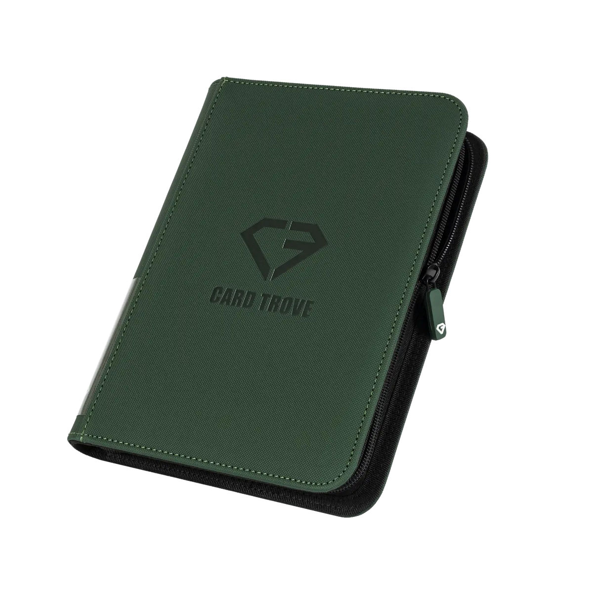 4-Pocket Card Binder Green, premium card binder for 160 standard trading cards with splash and impact resistance.