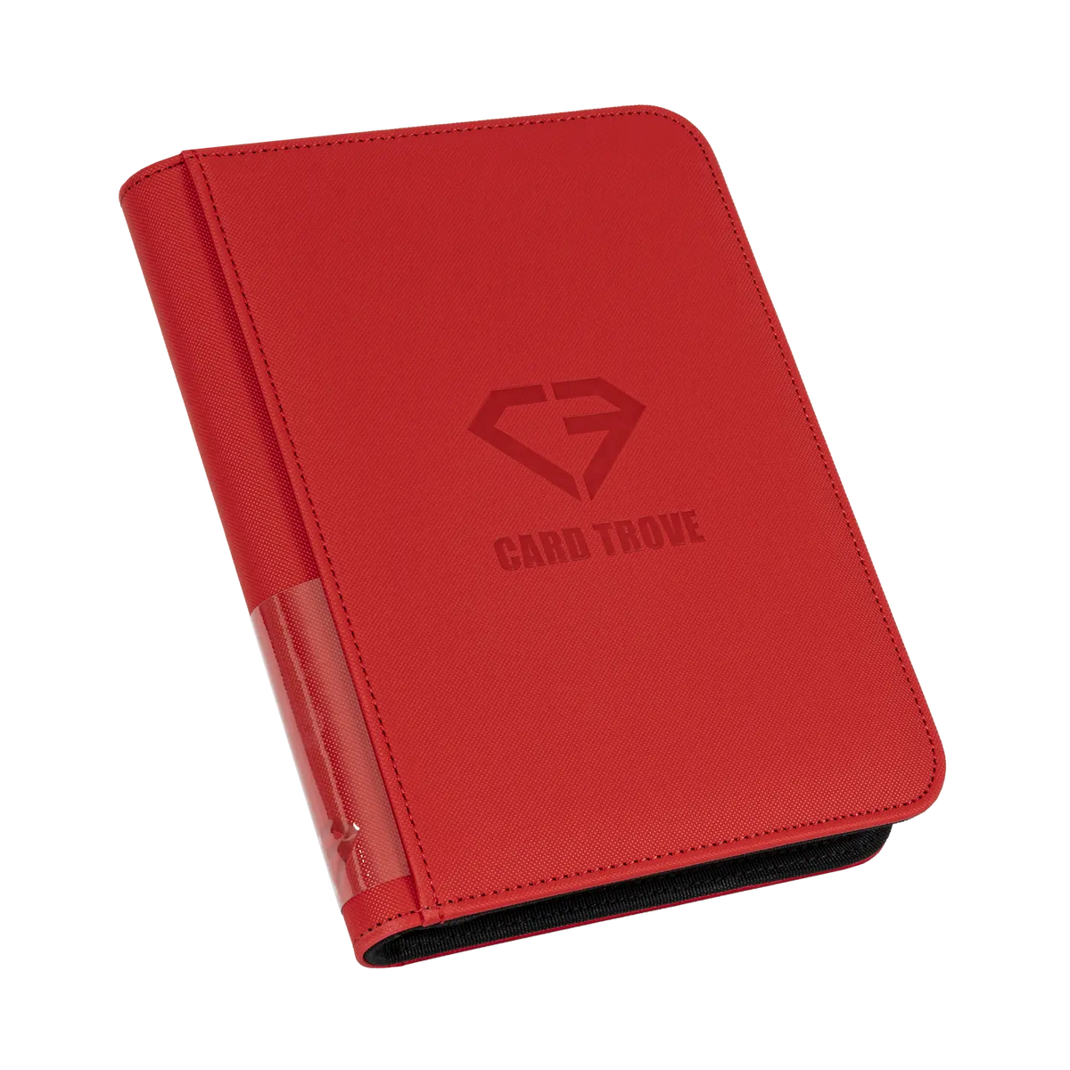 4-Pocket Card Binder Red, premium binder for 160 standard trading cards with splash-resistant finish.