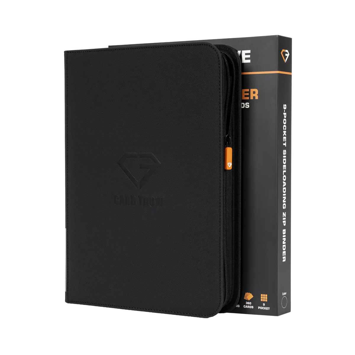 9-Pocket-Kartenbinder Schwarz mit Verpackung, perfekt zur sicheren Aufbewahrung von Sammelkarten.