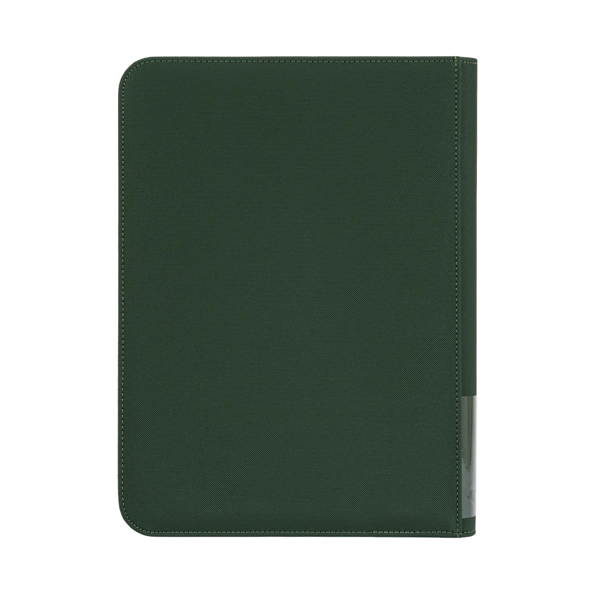 9-Pocket Card Binder Green front view, sturdy and premium design for storing trading cards.