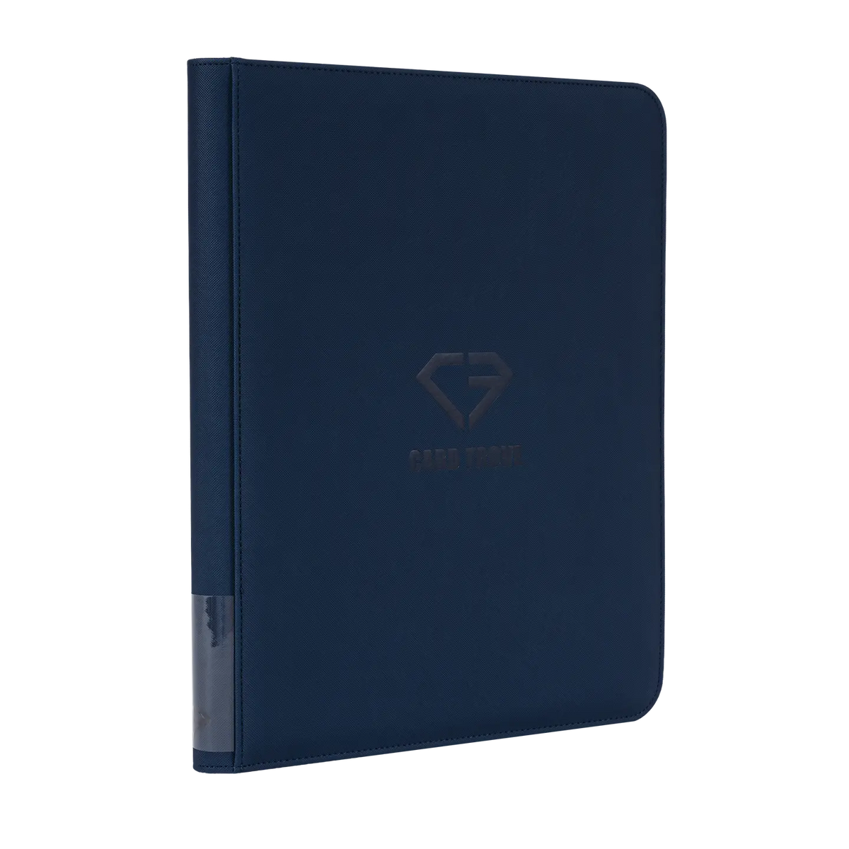 9-Pocket Toploader Card Binder Blue for storing 252 standard trading cards in a durable, splash-resistant design.