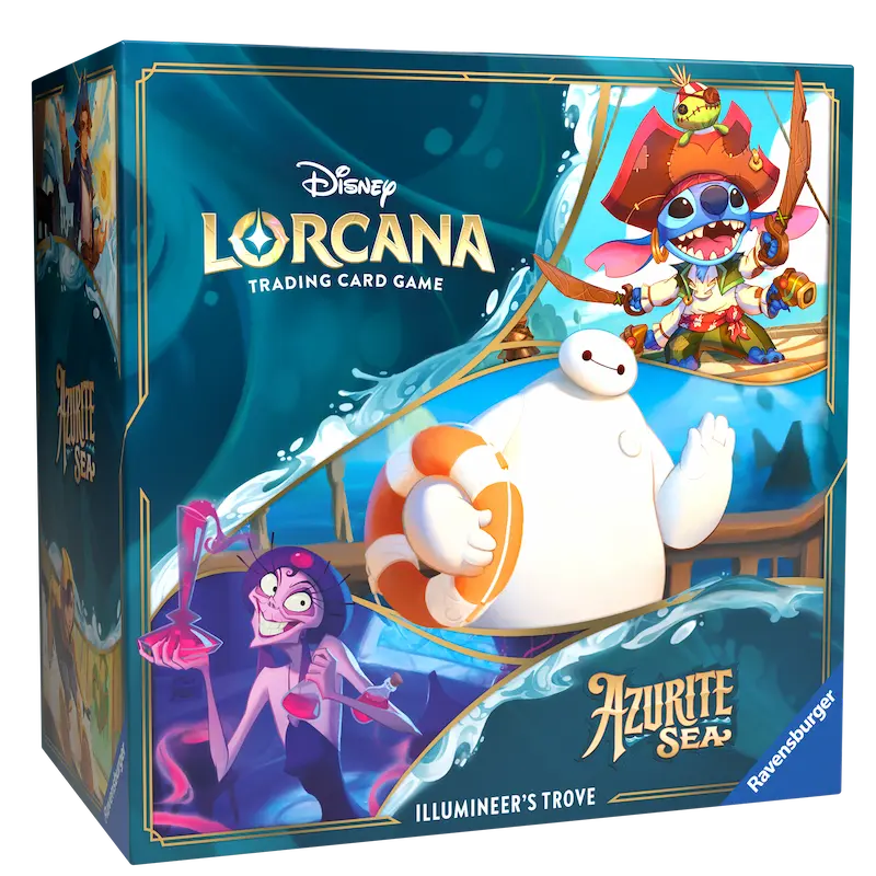 Disney Lorcana Azurite Sea Illumineer's Trove featuring new characters and magical adventures.
