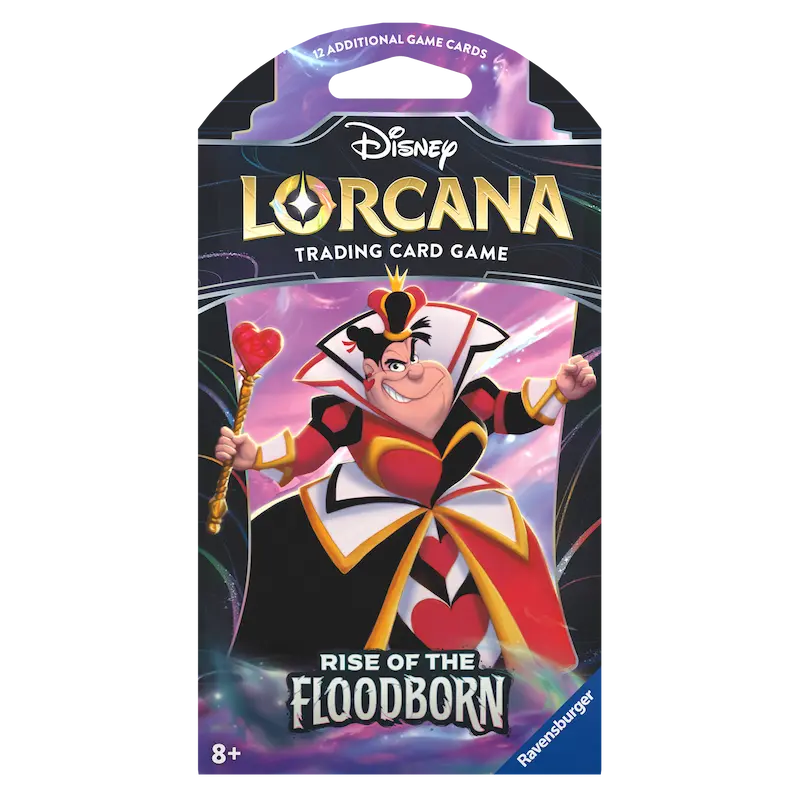 Rise of the Floodborn Sleeved Boosterpack mit Disney-Charakteren aus dem Lorcana Sammelkartenspiel.