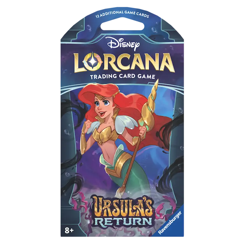 Ursula's Return Sleeved Booster pack featuring Disney Lorcana trading card game characters.