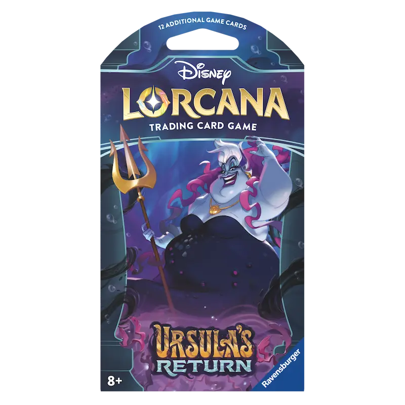 Ursula's Return Sleeved Booster pack featuring Ursula from Disney Lorcana, perfect for collectors and deck builders.