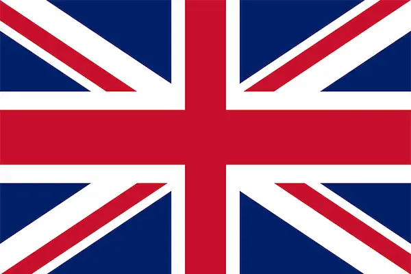 Union Jack flag of the United Kingdom, featuring red, white, and blue colors in a distinctive design.