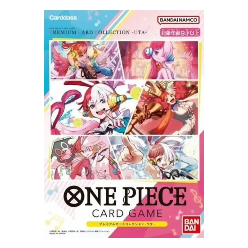 One Piece Premium Card Kollektion UTA mit Charakteren aus der One Piece Card Game Serie.