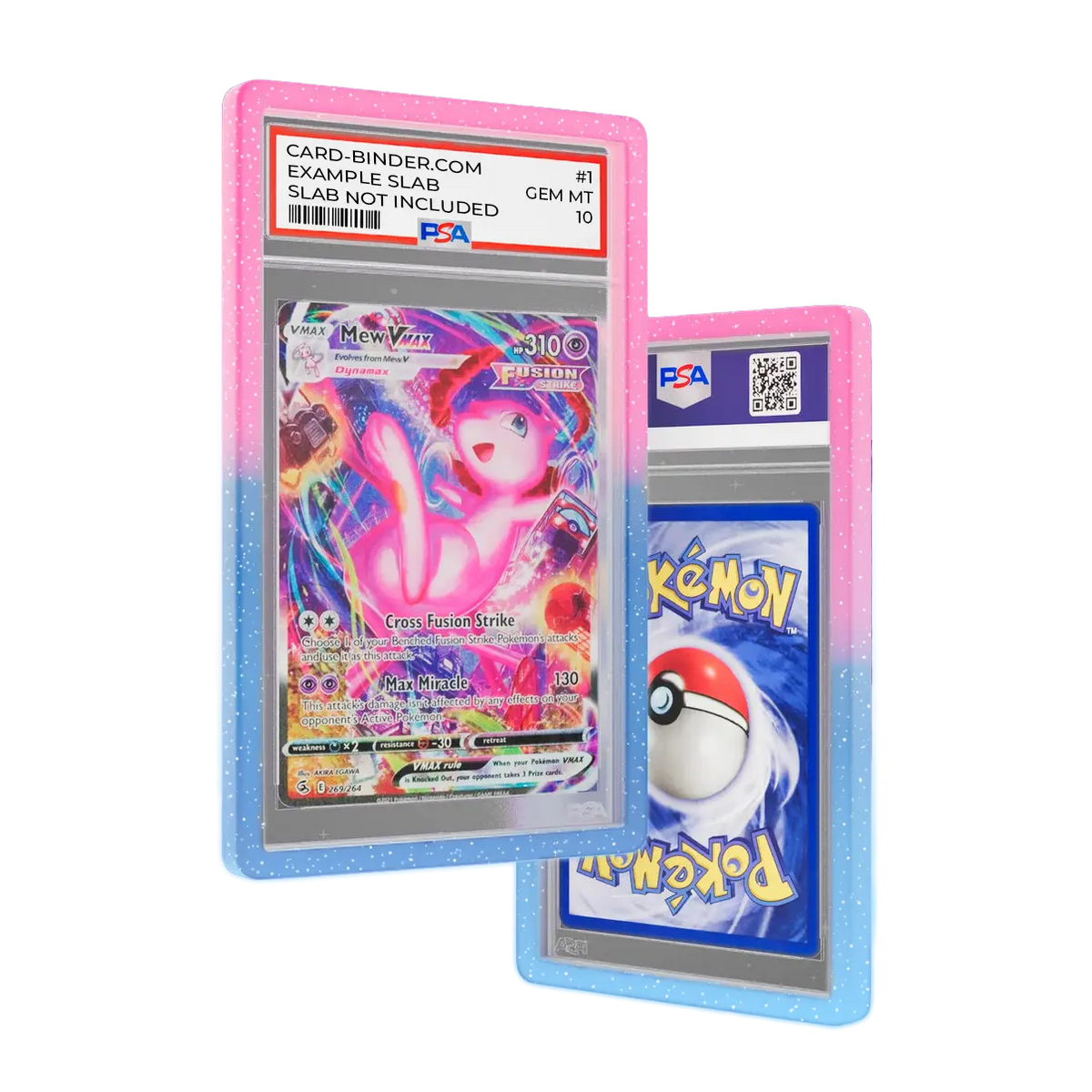 PSA Slab Guard - Starlight protects a PSA slab with a beautiful blue and pink gradient design.