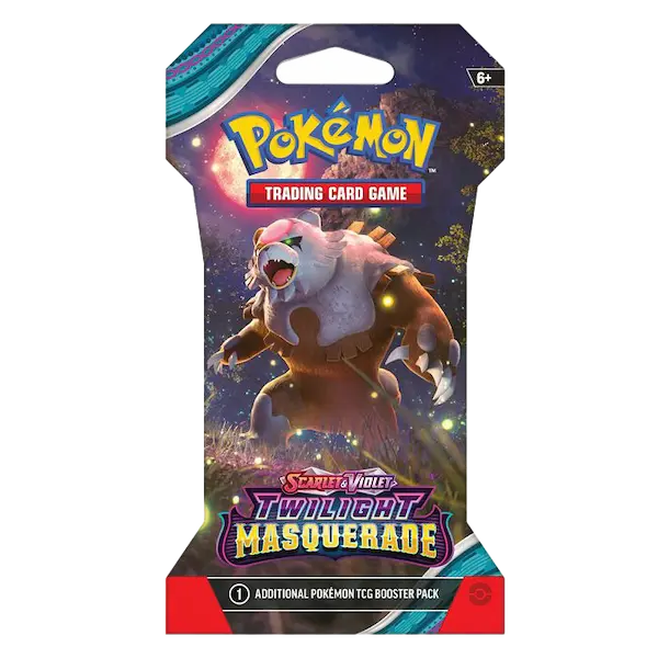 Pokémon SV06 Twilight Masquerade Sleeved Booster Pack featuring unique cards and a vibrant design.