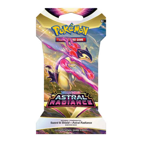 Pokemon Sword & Shield Astral Radiance Sleeved Booster - Hisuian Typhlosion Art