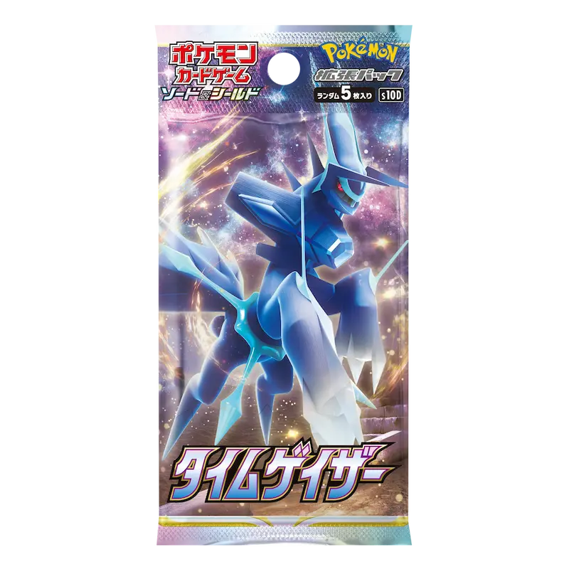 Time Gazer Booster Box packaging featuring a blue Pokémon character with a cosmic background.