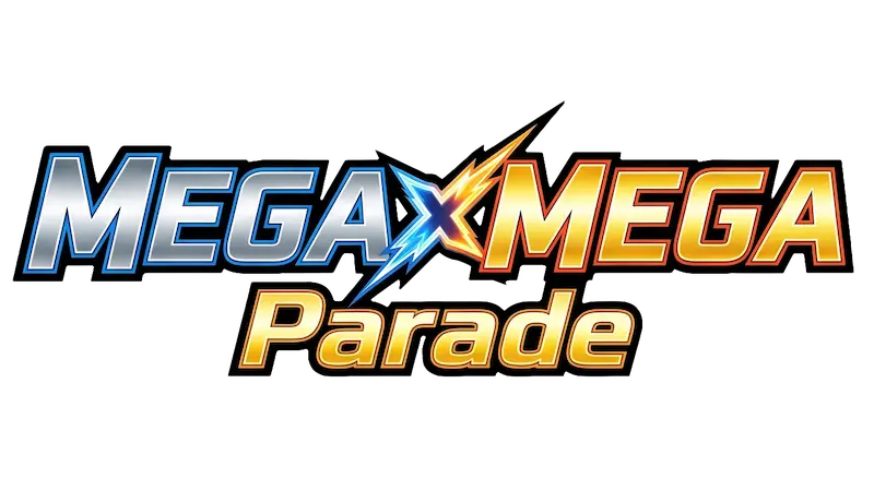 MEGA x MEGA Parade Booster Box featuring bold logo design for the Pokémon TCG expansion.