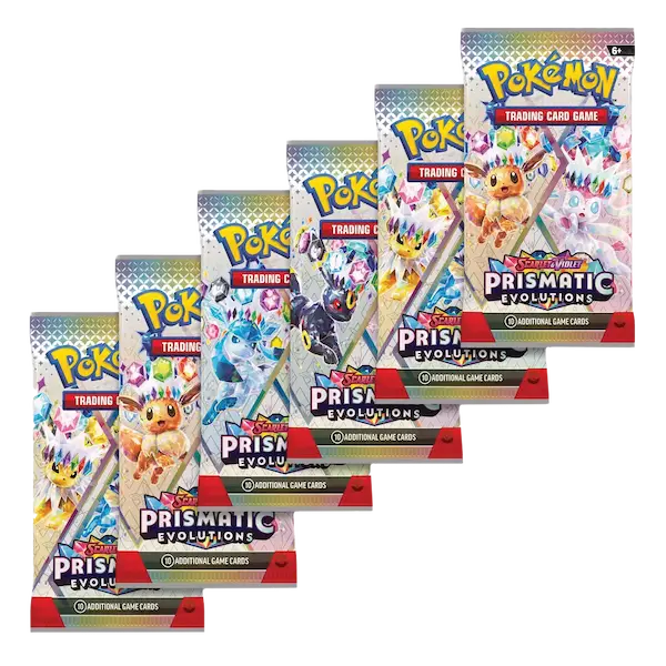 Pokemon Prismatic Evolutions Booster Pack Reihe von 6