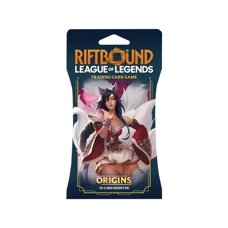 Riftbound Origins Sleeved Booster pack met artwork uit het League of Legends ruilkaartspel.