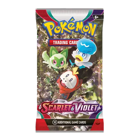 Pokémon Scarlet & Violet booster pack met 10 extra spelkaarten uit de SV01 basisset.