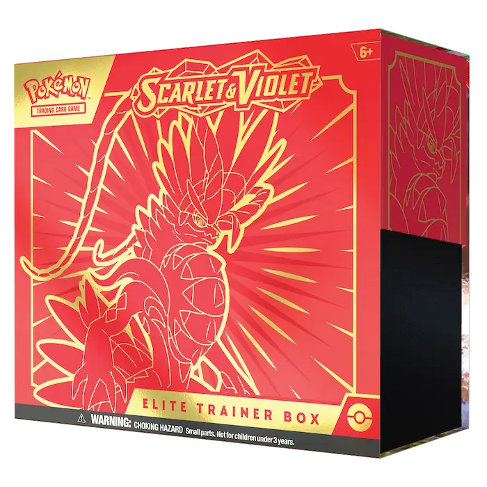 Pokemon Scarlet & Violet Elite Trainer Box - Koraidon isometrisch aanzicht