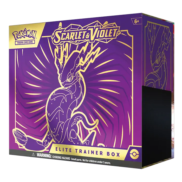 Pokemon Scarlet & Violet Elite Trainer Box - Miraidon isometrisch aanzicht