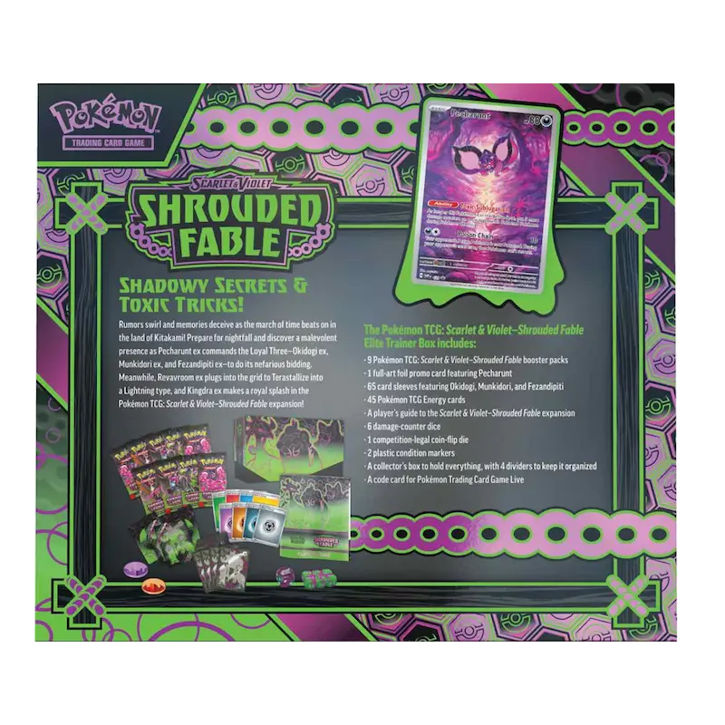 Shrouded Fable Elite Trainer Box für Pokémon SV06.5 inklusive Boosterpacks und Promokarte.