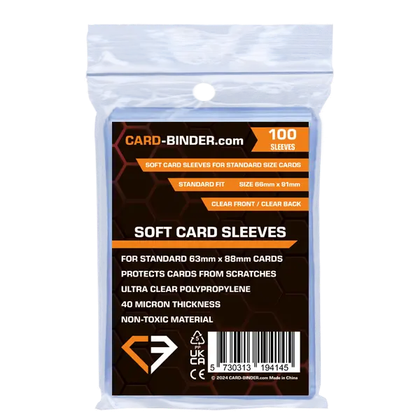 Standard Fit Soft Card - Soft card sleeves for standard 63mm x 88mm cards protecting against scratches and dirt.