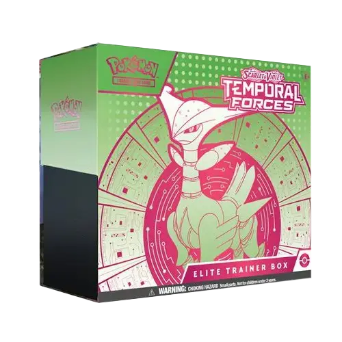 Pokémon SV05 Temporal Forces Elite Trainer Box featuring Walking Wake design, perfect for TCG collectors.