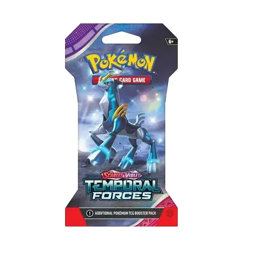 Pokémon SV05 Temporal Forces Sleeved Booster pack featuring Walking Wake ex for the trading card game.