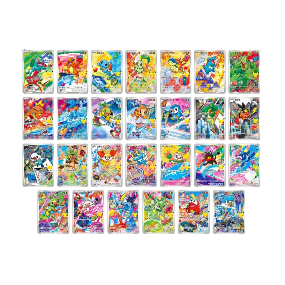 First Partner Card Set Japanese - Complete set of 9 featuring 30th Anniversary commemorative promo cards.