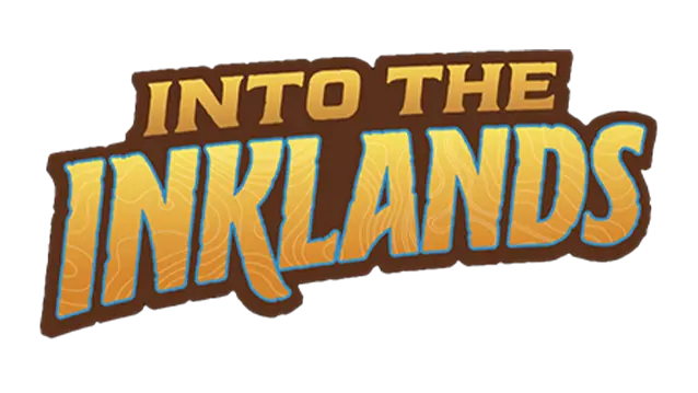 Set 3 : Logo Into the Inklands avec typographie audacieuse et couleurs vives.