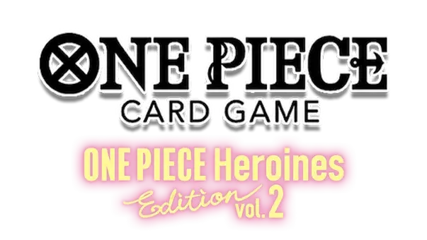 ONE PIECE card game logo with ONE PIECE Heroines Edition vol. 2 title for EB-05 Heroines Edition Vol. 2 collection.