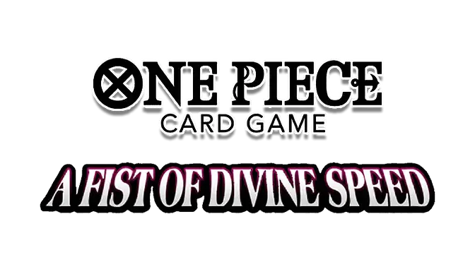 One Piece Card Game logo for the OP-11 A Fist of Divine Speed collection.