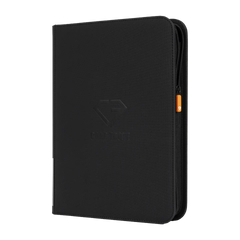 9-Pocket Karten-Binder Schwarz, Premium-Binder für Sammelkarten mit spritzwassergeschützter Oberfläche und glattem Reißverschluss.