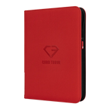 9-Pocket Karten-Binder Rot – Premium-Binder für 360 Standard-Sammelkarten, spritzwassergeschützt und robustes Design.