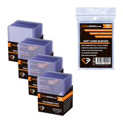 Bundel van 100 standaard formaat toploaders + 100 penny sleeves