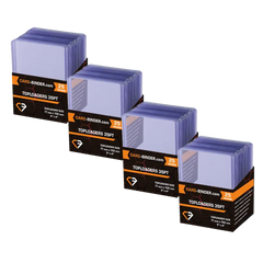 Standard Size Toploaders in packs, perfect for storing and protecting trading and gaming cards.