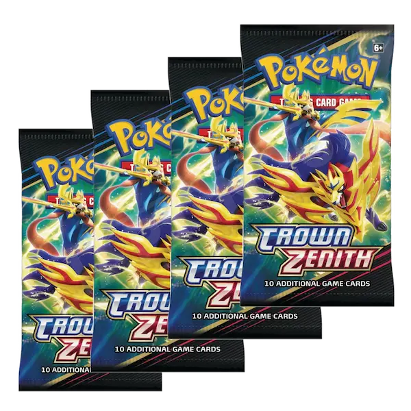 Pokemon Schwert & Schild Krone Zenith 4 Booster-Packs