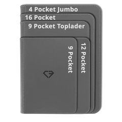 alt
Bild von verschiedenen Kartenordnern, darunter: 9-Pocket-Toploader-Kartenordner, 16-Pocket-DEX-Kartenordner, 9-Pocket-Kartenordner, 4-Pocket-Kartenordner für übergroße Karten, in Grau für Standard-Sammelkarten.