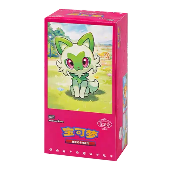 Gem Pack VOL.1 Chinese Booster Box featuring a cute Pokémon illustration on the packaging.