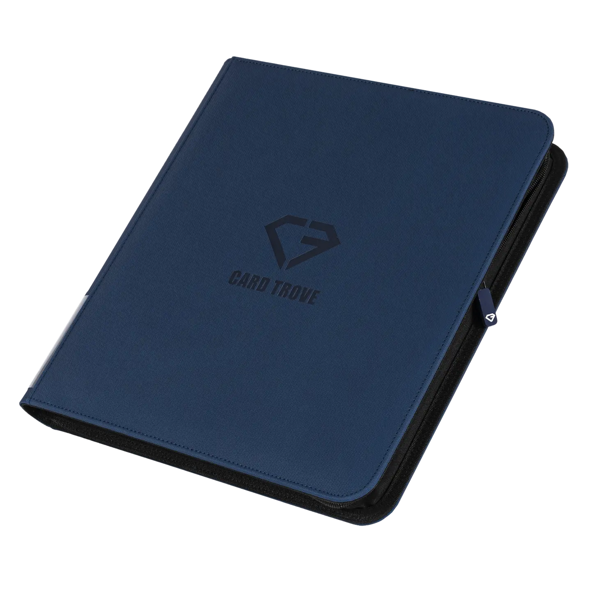12-Pocket Card Binder Blue - Premium binder for standard trading cards with sturdy design and smooth zipper.