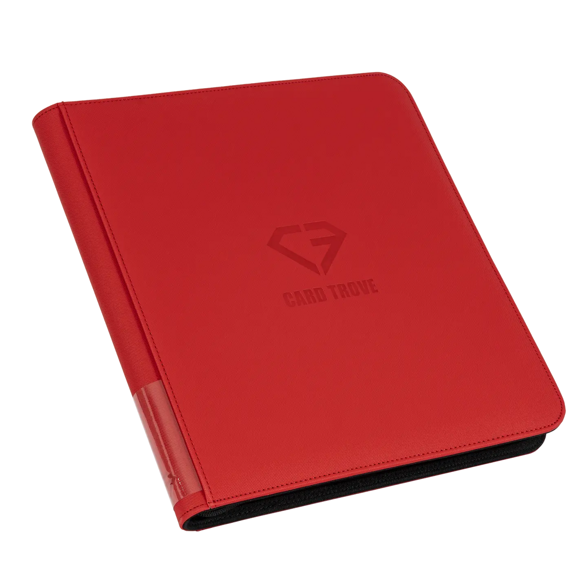 12-Pocket Kartenbinder Rot mit hochwertiger Premium-Oberfläche, ausgelegt für die Aufbewahrung von bis zu 480 Sammelkarten.