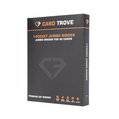 Oversized Jumbo Card Binder for 40 oversized trading cards with premium zip closure and sturdy design.