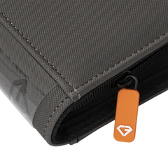 Oversized Jumbo Card Binder zipper detail showing quality material and design for protecting oversized trading cards.