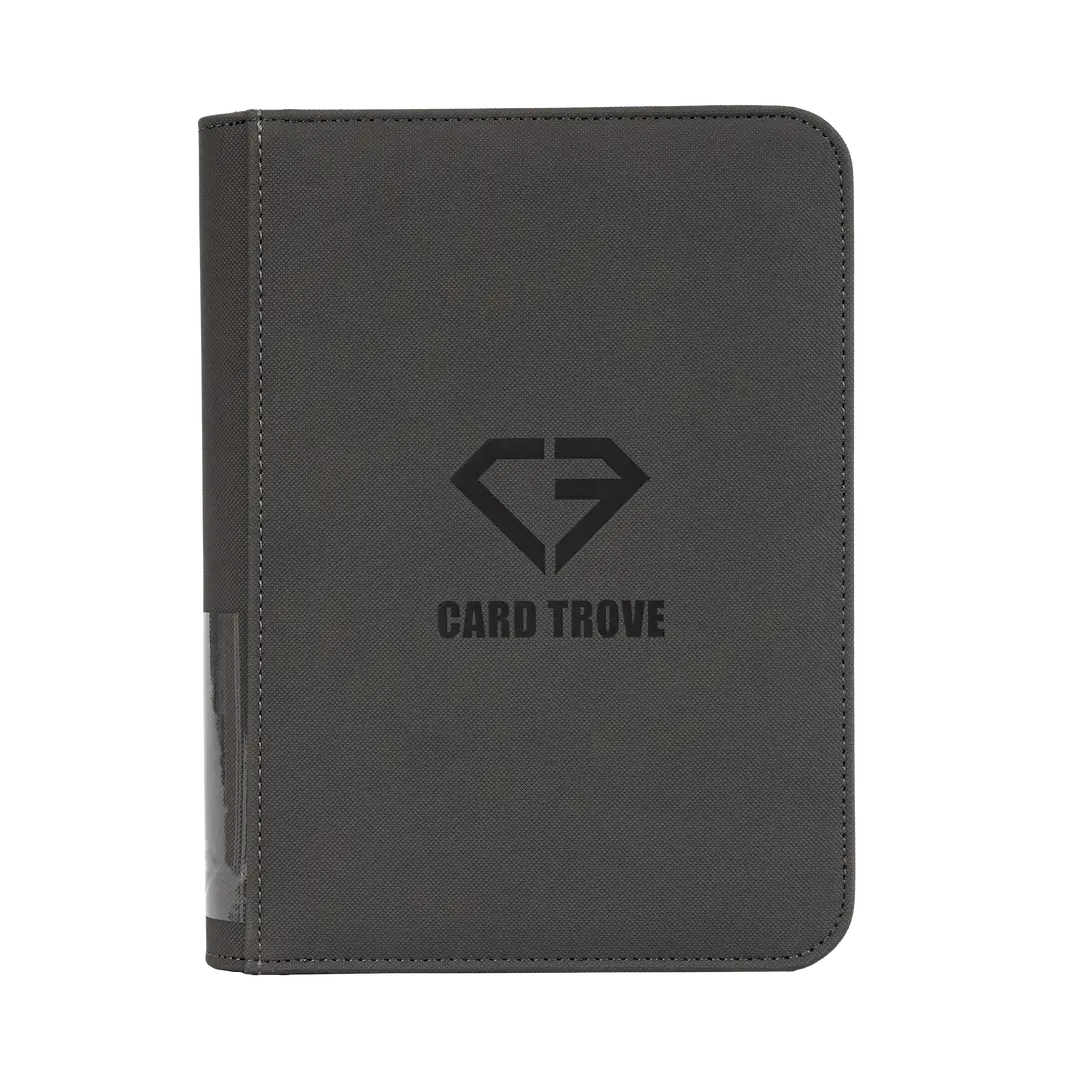 Oversized Jumbo Card Binder featuring the CARD TROVE logo, designed for storing oversized trading cards.