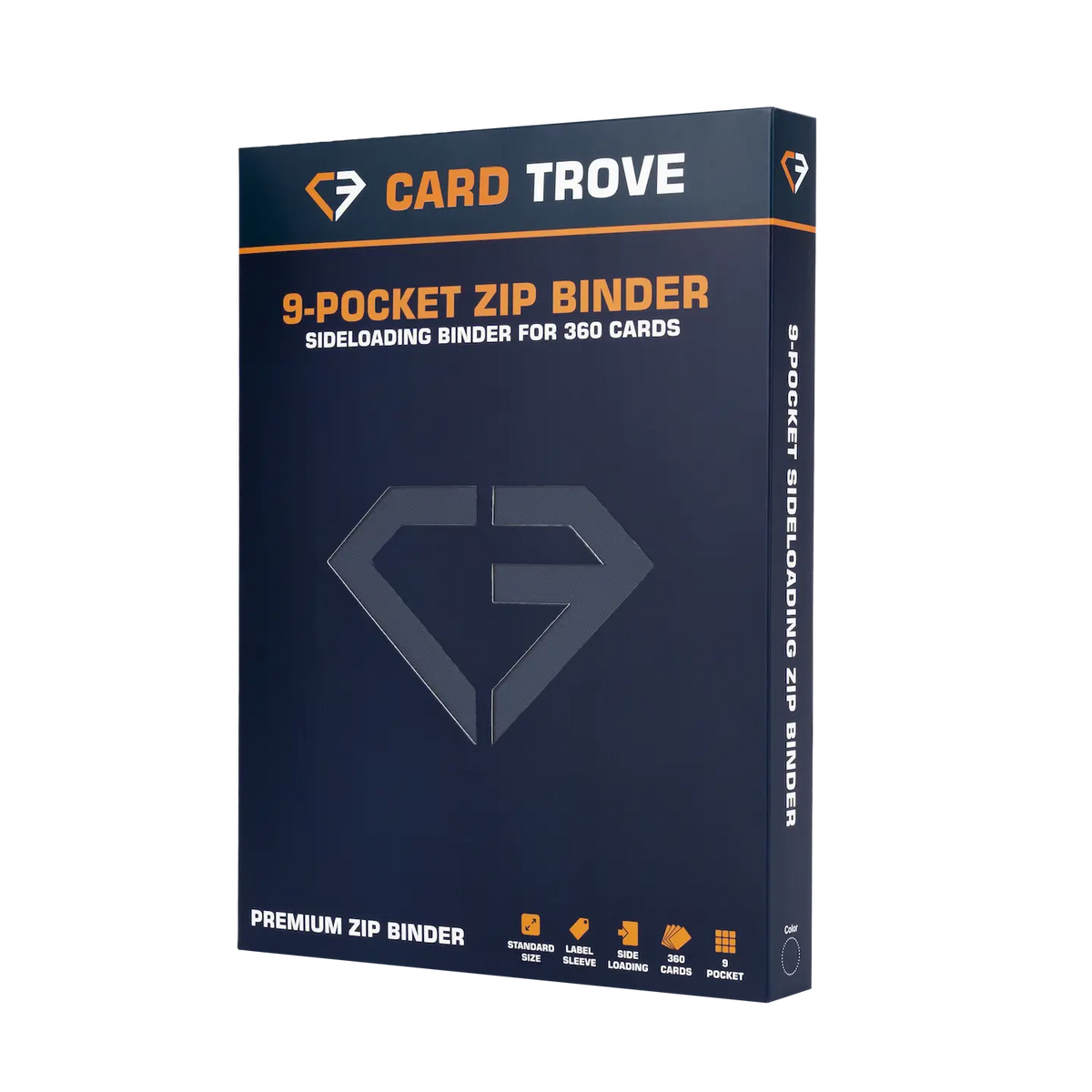 Reliure 9 pochettes bleue, reliure premium à chargement latéral pour 360 cartes à collectionner standard.