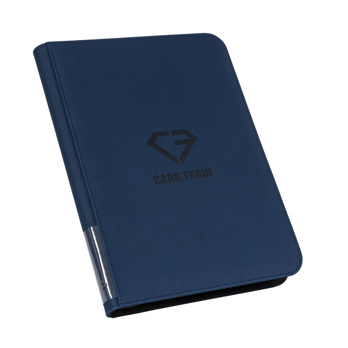 Reliure de cartes bleue à 9 pochettes, au design robuste et à la sensation premium, pour le rangement de cartes à collectionner.