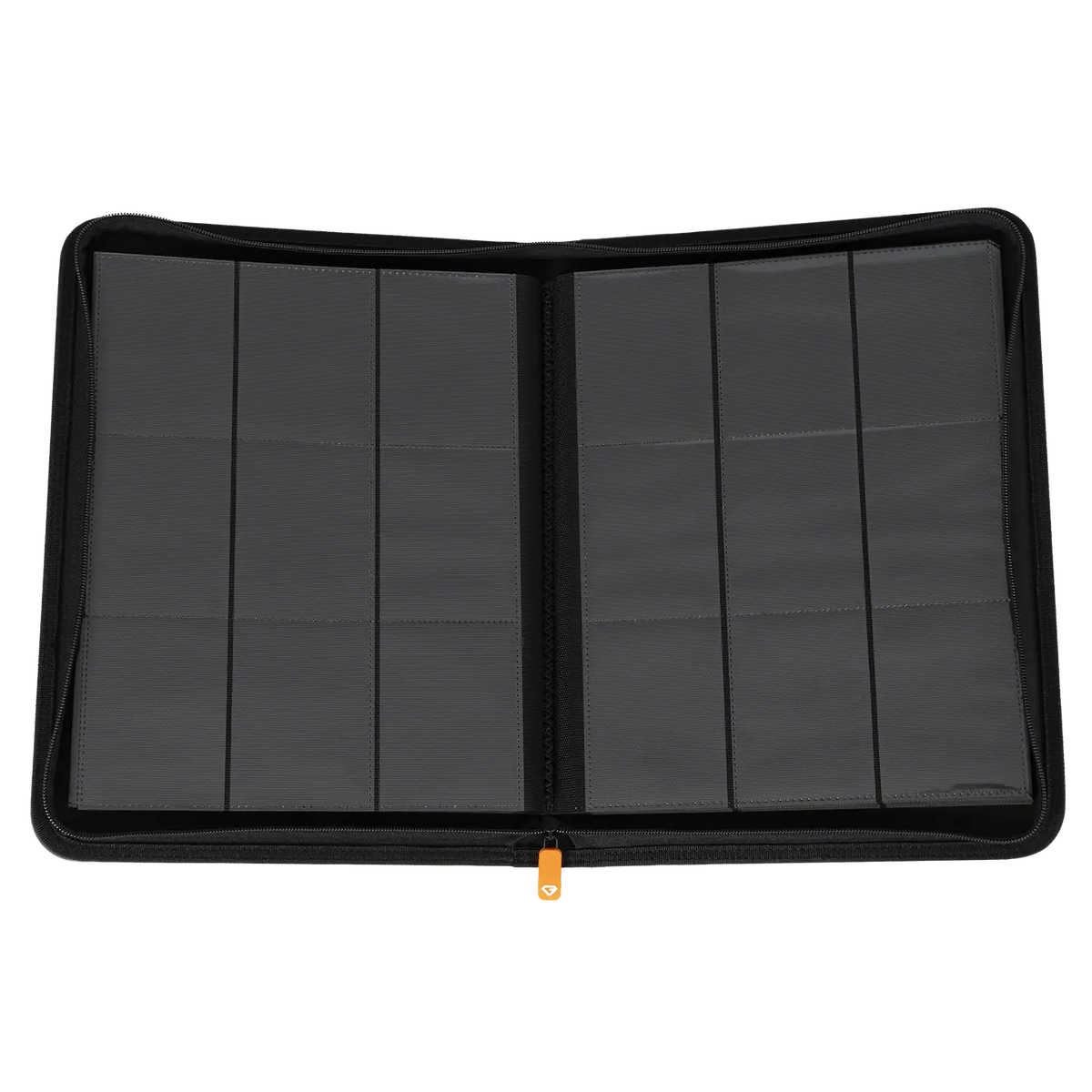 9 Pocket Card Binder open layout showcasing 360 card compartments for standard trading cards.
